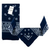 Bandanas Paisley Print- 8 Pack- Black, Navy and White