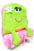 Linzy Frog Plush Backpack 13" & Blanket Set