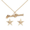  DC Comics WONDER WOMAN Pendant Necklace W/Star Earrings 