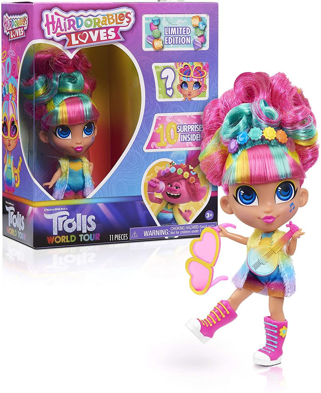 Trolls World Tour Doll - Hairdorables Loves - Curious Bazaar