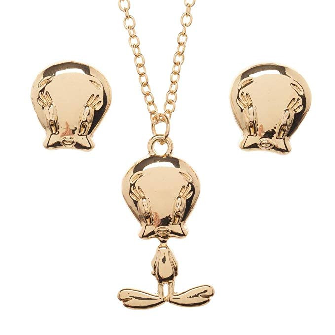 Looney Tunes: Tweety Bird Jewelry Necklace and Earrings Set