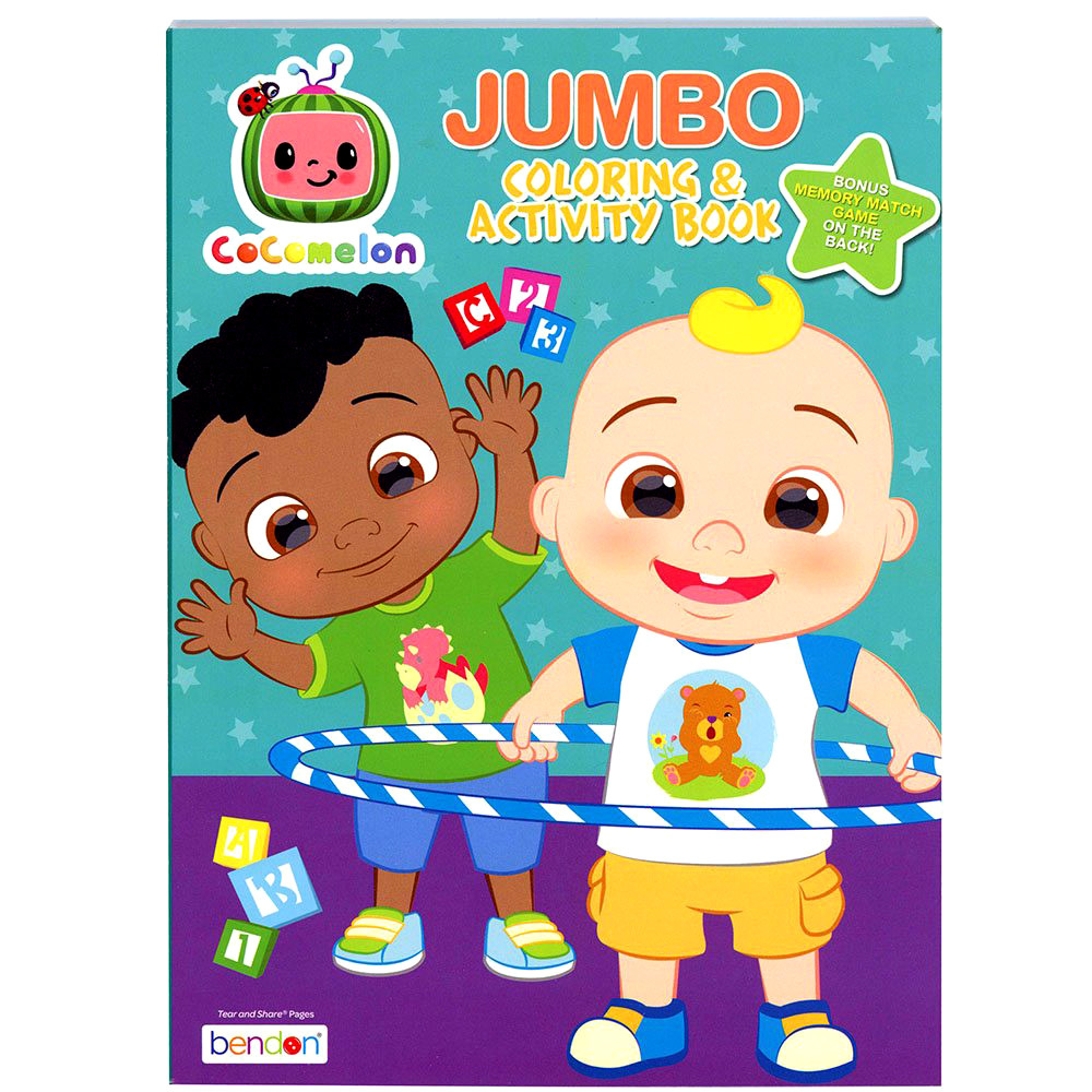 Cocomelon JJ & Cody Jumbo Coloring and Activity Book - Curious Bazaar