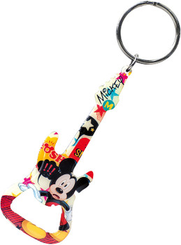 Disney Mickey Guitar Bottle Opener Key Ring 