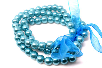 Aqua Pearls Bracelet and Earrings Set