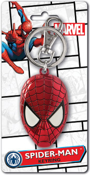 Marvel Spider-Man Colored Head Pewter Key Ring