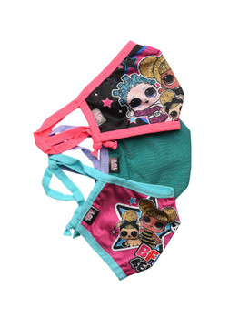 Girls LOL Surprise 3 Pack Reusable Face Masks BFF4Eva Queen Bee Miss Punk Teal Girls LOL Surprise 3 Pack Reusable Face Masks BFF4Eva Queen Bee Miss Punk Teal