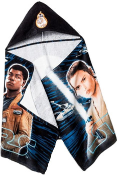 Disney Star Wars Kids Hooded Towel Wrap Finn, Rey & BB8 