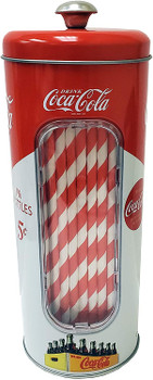 The Tin Box Company Coca Cola Straw Holder Tin 