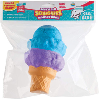 Orb Soft'n Slo Jumbo Squishies Blue & Purple Ice Cream Cone 