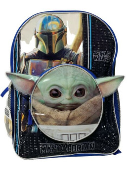 Star Wars"The Child" Baby Yoda 16" Backpack with Head Shaped Front Pocket 