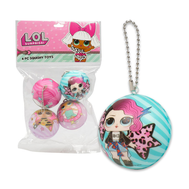 LOL Surprise! Squishy Keychain Toys 4 pcs