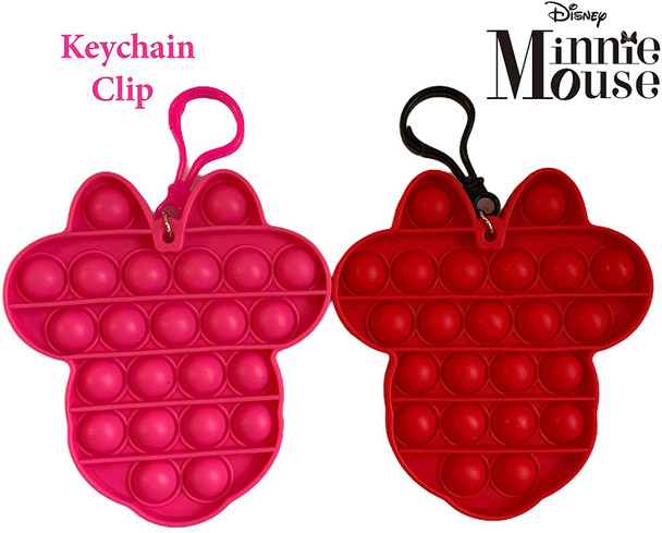 Disney Minnie Mouse Popper Fidget Toy Keychain Set of 2