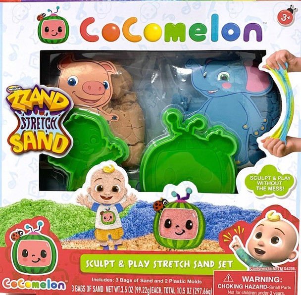 Cocomelon Sculpt & Play Stretch Sand Set JJ and Cocomelon