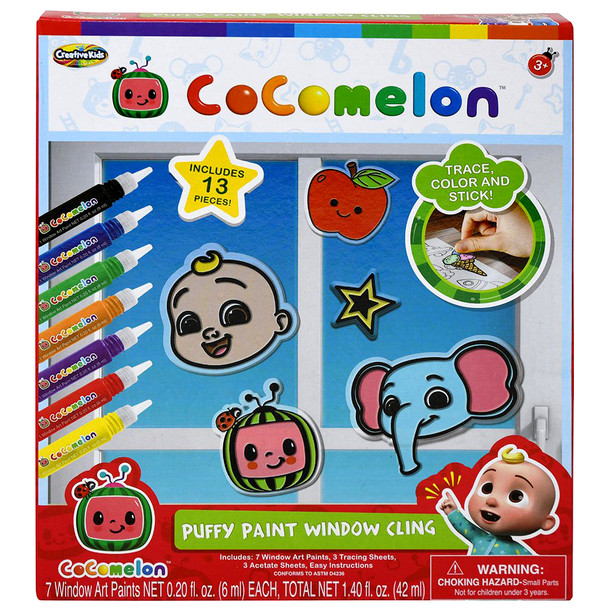 Cocomelon Puffy Paint Window Cling