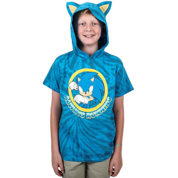 Sonic the Hedgehog Youth Cosplay Hooded Tee Small