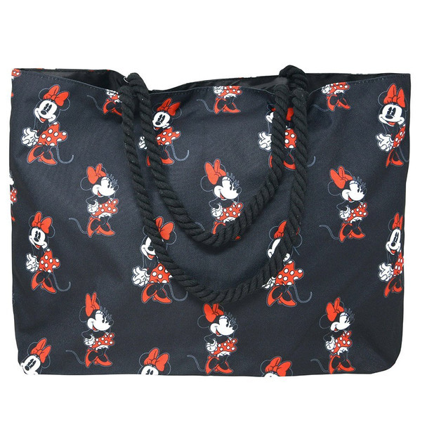 Disney Minnie Mouse Satin Polyester Beach Tote with Rope handle 