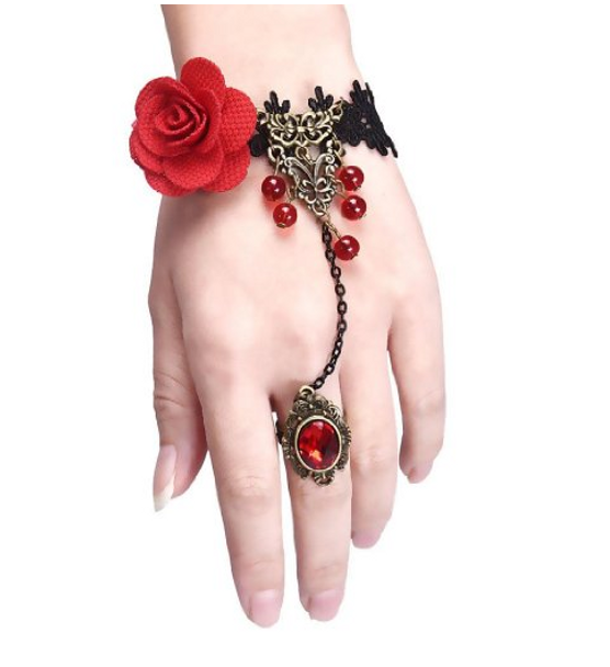 Retro Unique Fashion Elastic Colorful Rose Bracelet