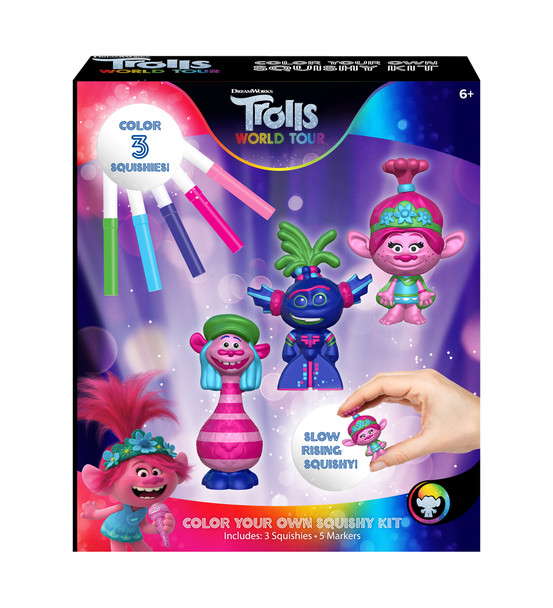 Troll World Tour Color Your Own Squishy Set 