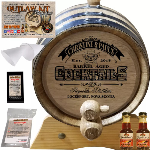 Personalized Outlaw Kit™ (108) Barrel Aged Cocktail - Create Your Own Spirits