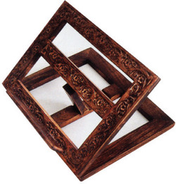 Hand Carved Antique-facsimile Folding Bible Stand