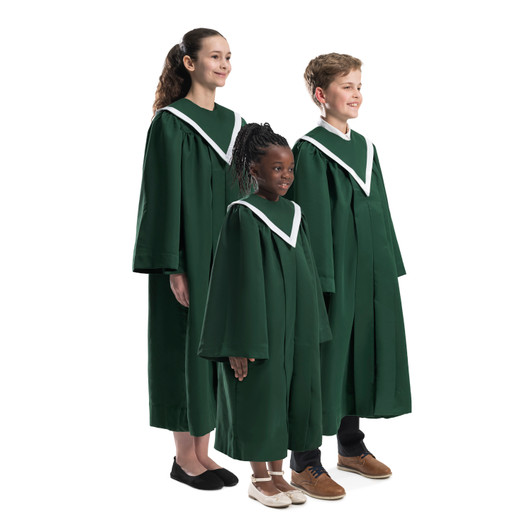 Children's Choir Robe with Reversible Stole - Dark Green Children's Choir Robe with Reversible Stole - Dark Green