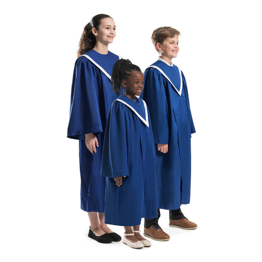 Children's Choir Robe with Reversible Stole - Mazarine Blue Children's Choir Robe with Reversible Stole - Mazarine Blue