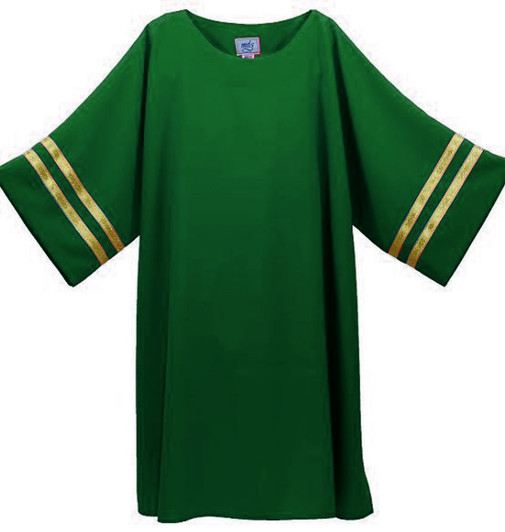 Simple Dalmatic with gold Galloon trim
Shown in Green Simple Dalmatic with gold Galloon trim
Shown in Green