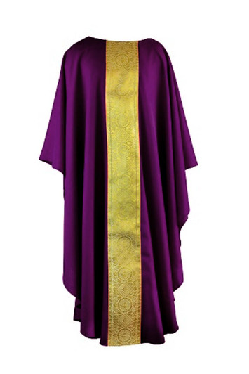 Gold Orphrey Chasuble purple color Gold Orphrey Chasuble purple color