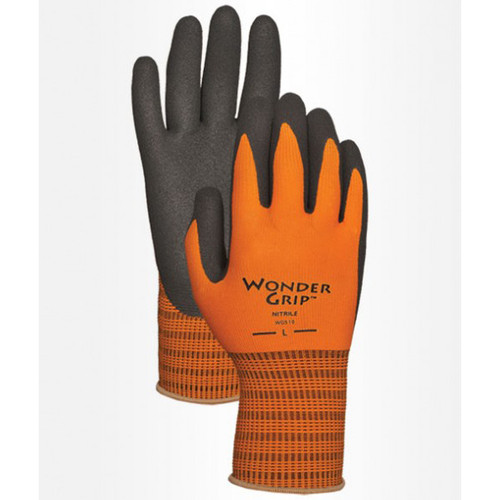 LFS Gloves (Medium) WONDER GRIP 510 WITH DBL COAT NITRILE (12)