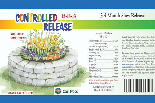 Carl Pool Controlled Release Fertilizer (13-13-13) 20 lb