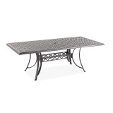 Bellagio Desert Bronze Cast Aluminum and Sapphire Sling 7 Pc. Dining Set with 84 x 42 in. Table Bellagio Desert Bronze Cast Aluminum and Sapphire Sling 7 Pc. Dining Set with 84 x 42 in. Table