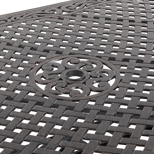 Bellagio Desert Bronze Cast Aluminum 84 x 42 in. Dining Table Bellagio Desert Bronze Cast Aluminum 84 x 42 in. Dining Table