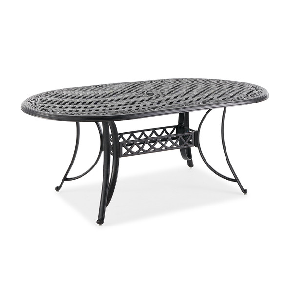 Bellagio Desert Bronze Cast Aluminum and Sapphire Sling 7 Pc. Dining Set with 72 x 42 in. Table Bellagio Desert Bronze Cast Aluminum and Sapphire Sling 7 Pc. Dining Set with 72 x 42 in. Table