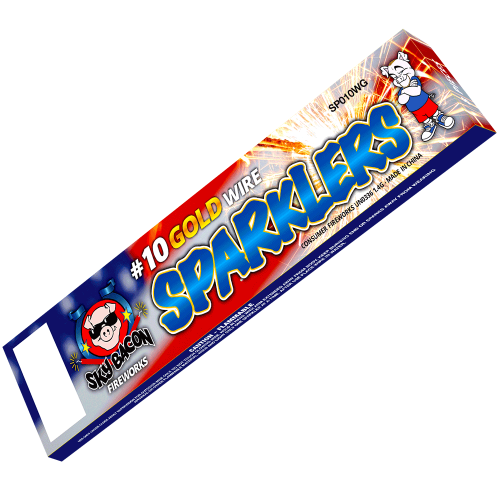 #10 Wire Sparklers - Gold (Case)