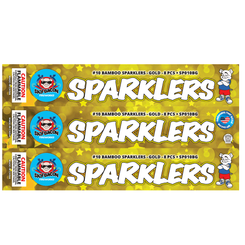 #10 Bamboo Sparklers - Gold (Case)