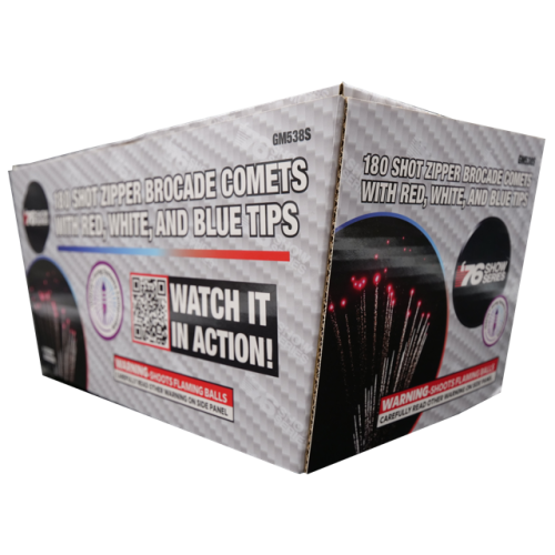 180s Z Brocade Comets w/ RWB Tips (8sec) (Show) (Case)