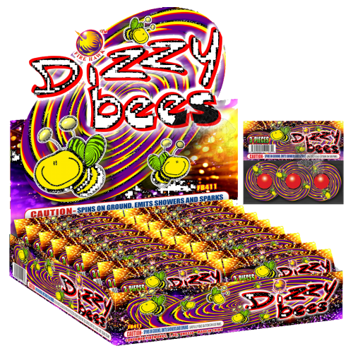 Dizzy Bees (Ground Spinner & Crackling) (Case)