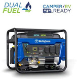 WGen3600DFcv 4,650-Watt/3,600-Watt Recoil Start Dual Fuel Powered RV-Ready Portable Generator with CO Sensor