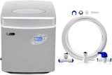 Whynter IMC-491DC Portable Ice Maker with Water Connection, 49 Pounds Capacity, Stainless Steel