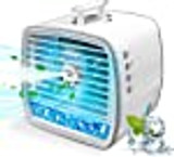Portable Air Conditioner, Personal Air Cooler Mini Evaporative Fan, Small Space Air Conditioner Fan with Hidden Handle, 3 Wind Speeds, 3 Spray Modes and 7 Night Lights for Room, Bedroom, Office and Travel