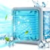 Personal Air Conditioner, Quiet USB Air Cooler with 3-Speed, Mini Air Conditioner with LED Light, Portable Air Conditioner