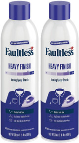 Laundry Starch Spray, Faultless Heavy Spray Starch 20 oz Cans for a Smooth Iron Glide on Clothes & Fabric Even Spray, Easy Iron Glide, No Reside (Pack of 2)