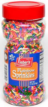 Lieber's Rainbow Sprinkles Jar 283GR