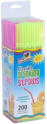 Neon's Flexible Drinking Straws 200ct