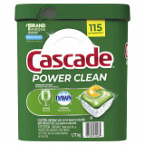 Cascade  Power Clean Dishwasher Detergent ActionPacs, 115PK