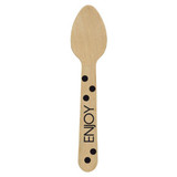 4" Black Mini Wooden Spoons 12pk
