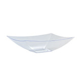 64 oz. Clear Rectangular Plastic Serving Bowl - 3 count