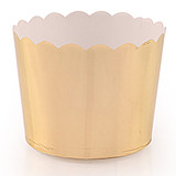 Scalloped Gold Large Baking Cups (16 Count)