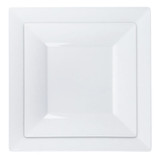 Mod Square Collection Combo Shrink White 6.5" & 9.5" Plates (40 Count)