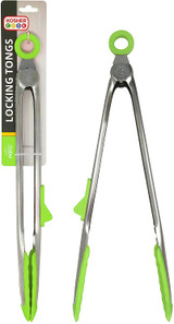 The Kosher Cook Heavy Duty Green Parve 12" Tongs